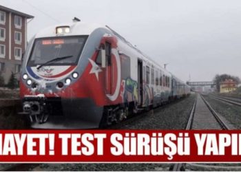 Samsun-Sivas tren yolunda test sürüşü yapıldı