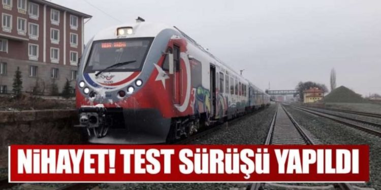 Samsun-Sivas tren yolunda test sürüşü yapıldı