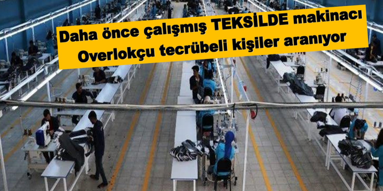 Asarcık’tan Servis var : Kavak Teksil fabrikasında çalışacak tecrübeli ustalar aranıyor