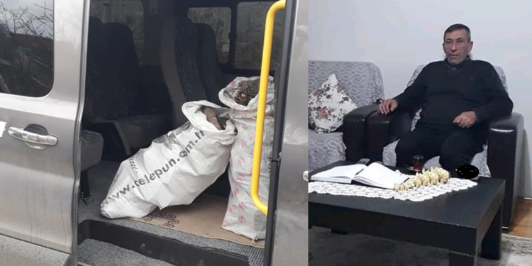 Muhtar kendi odunlarını köyündeki yaşlı vatandaşlara verdi