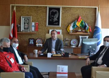 Samsun Kızılay Müdürü,Başkan Şerif Kılağuz’u makamında ziyaret etti