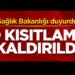 Sağlık Bakanlığı duyurdu! O kısıtlama kaldırıldı