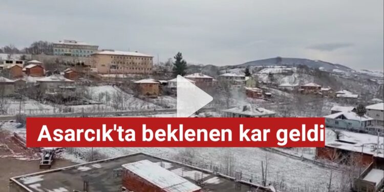 Asarcık bu sabah karla uyandı