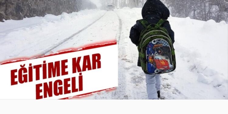 Asarcık’ta Kar nedeniyle yüz yüze Eğitime ara verildi