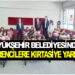SAMSUN BÜYÜKŞEHİR BELEDİYESİNDEN ÖĞRENCİLERE KIRTASİYE YARDIMI