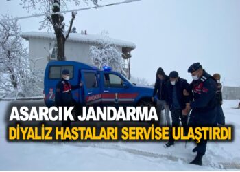 ASARCIK JANDARMA: DİYALİZ HASTALARI SERVİSE ULAŞTIRDI