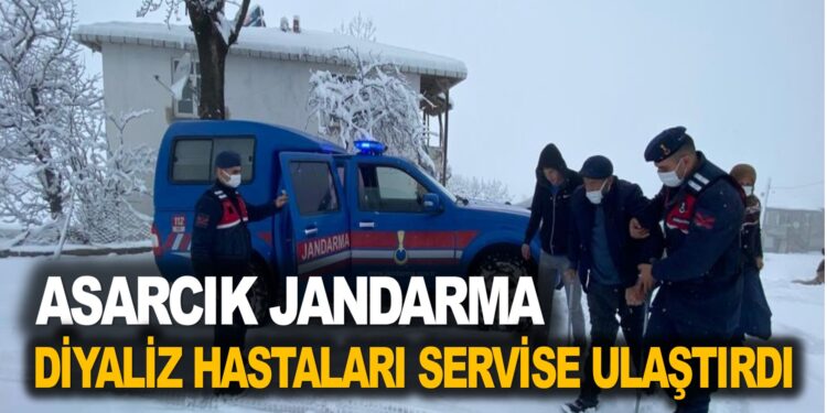ASARCIK JANDARMA: DİYALİZ HASTALARI SERVİSE ULAŞTIRDI
