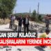 BAŞKAN ŞERİF KILAĞUZ YOL ÇALIŞMLARINI YERİNDE İNCELEDİ