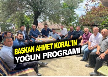 BAŞKAN AHMET KORAL PROGRAMDAN PROGRAMA KOŞTU