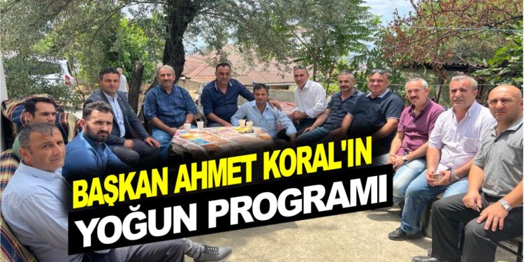 BAŞKAN AHMET KORAL PROGRAMDAN PROGRAMA KOŞTU