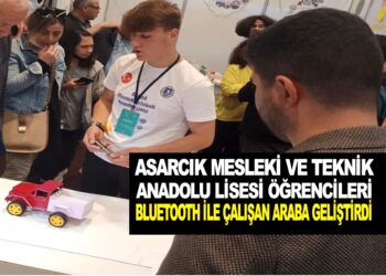 ASARCIK MESLEKİ VE TEKNİK ANADOLU LİSESİ ÖĞRENCİLERİ BLUETOOTH VE ANDRİOİD İLE ÇALIŞAN ARABA GELİŞTİRDİ