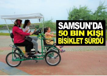 SAMSUN’DA 50 BİN KİŞİ BİSİKLET SÜRDÜ