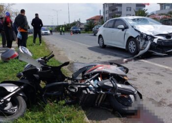 SAMSUN  KARA YOLUNDA TRAFİK KAZASI
