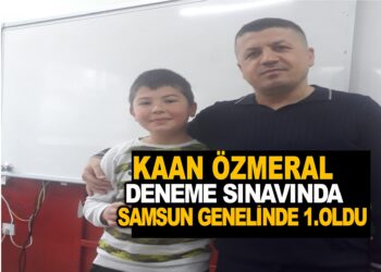 KAAN ÖZMERAL DENEME SINAVINDA SAMSUN GENELİNDE 1.OLDU