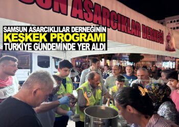 SAMSUN ASARCIKLILAR DERNEĞİNİN KEŞKEK PROGRAMI TÜRKİYE GÜNDEMİNDE YER ALDI