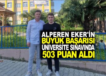 ALPEREN EKER’İN BÜYÜK BAŞARISI ÜNİVERSİTE SINAVINDA 503 PUAN ALDI