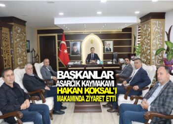 BAŞKANLAR YENİ GÖREVE BAŞLAYAN ASARCIK KAYMAKAMI HAKAN KÖKSAL’I MAKAMINDA ZİYARET ETTİ