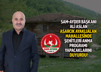 DERNEK BAŞKANI ALİ ASLAN ASARCIK’TA ŞEHİTLERİ ANMA PROGRAMI DÜZENLEYCEKLERİNİ DUYURDU.
