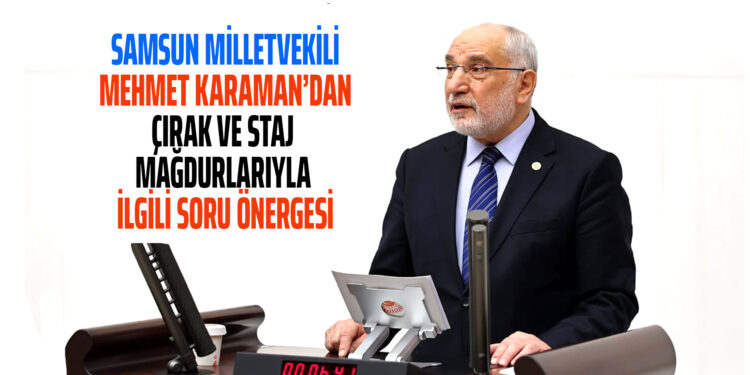 SAMSUN MİLLETVEKİLİ MEHMET KARAMAN’DAN ÇIRAK VE STAJ MAĞDURLARIYLA İLGİLİ SORU ÖNERGESİ