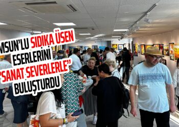 SAMSUN’LU SIDIKA ÜSEN ESERLERİNİ SANATSEVERLERLE BULUŞTURDU
