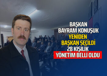 BAŞKAN BAYRAM KONUŞUK YENİDEN BAŞKAN SEÇİLDİ