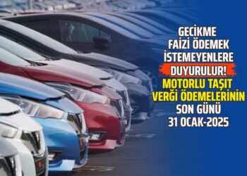 MTV ÖDEMELERİNDE SON GÜN 31 OCAK 2025