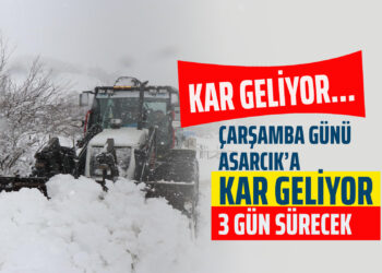 ÇARŞAMBA GÜNÜ ASARCIK’A KAR GELİYOR