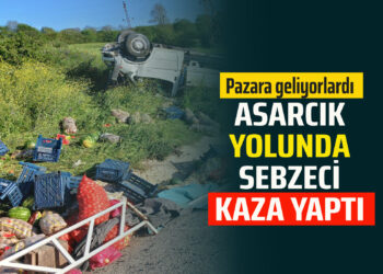 SEBZECİ ASARCIK YOLUNDA KAZA YAPTI