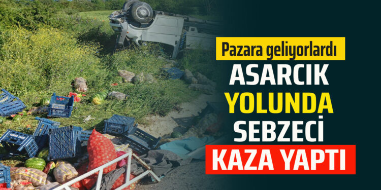 SEBZECİ ASARCIK YOLUNDA KAZA YAPTI