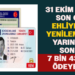 31 EKİM CUMA SON GÜN EHLİYETİNİ YENİLEMEYEN YARINDAN SONRA,7 BİN 438 TL ÖDEYECEK