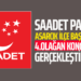 SAADET PARTİSİ ASARCIK İLÇE BAŞKANLIĞI 4.OLAĞAN KONGRESİNİ GERÇEKLEŞTİRECEK
