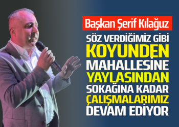 BAŞKAN ŞERİF KILAĞUZ SÖZ VERDİĞİMİZ GİBİ KOYUNDEN MAHALLESİNE YAYLASINDAN SOKAĞINA KADAR ÇALIŞMALARIMIZ DEVAM EDİYOR