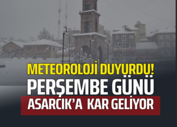 METEOROLOJİ DUYURDU! PERŞEMBE GÜNÜ ASARCIK’A KAR GELİYOR