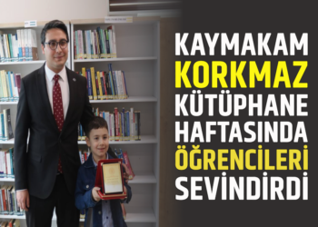 KAYMAKAM KORKMAZ KÜTÜPHANE HAFTASINDA ÖĞRENCİLERİ SEVİNDİRDİ