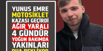YUNUS EMRE MOTOSİKLET KAZASI GEÇİRDİ AĞIR YARALI 4 GÜNDÜR YOĞUN BAKIMDA YAKINLARI DUA BEKLİYOR
